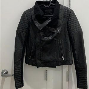 VEDA Max Leather Moto Jacket Size M